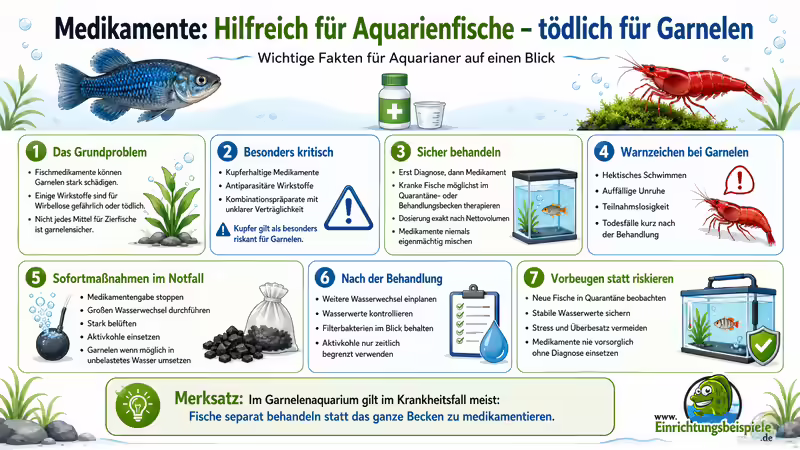 Medikamente: Hilfreich für Aquarienfische - tödlich für Garnelen