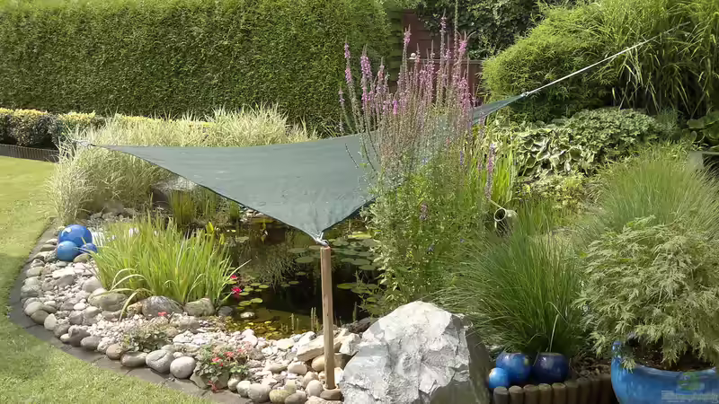 mobiles Sonnensegel als ´Sonnenbrille´ für den Teich von Sambia (50)