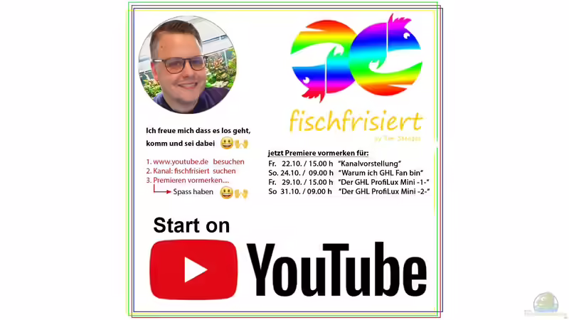 Neues Projekt für Aquarianer - Der Kanal fischfrisiert startet auf YouTube