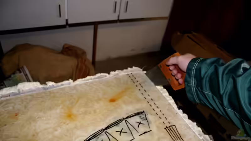 Nun wird der Schaum der über die Makrolonscheibe herausragt abgesägt von @mazonas (35)