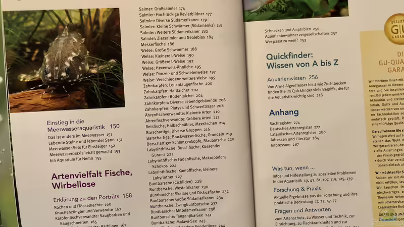 Orientierung in der Aquaristik - Fisch-Arten 2/2