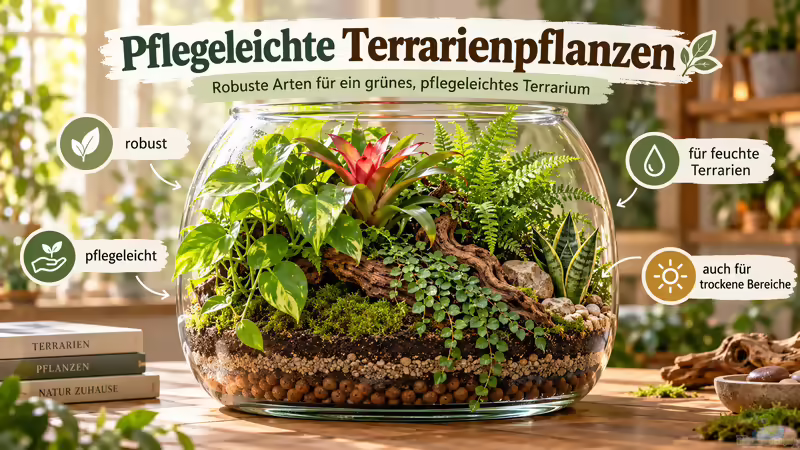 Pflegeleichte Terrarienpflanzen: Robustes Grün für dauerhaft schöne Terrarien