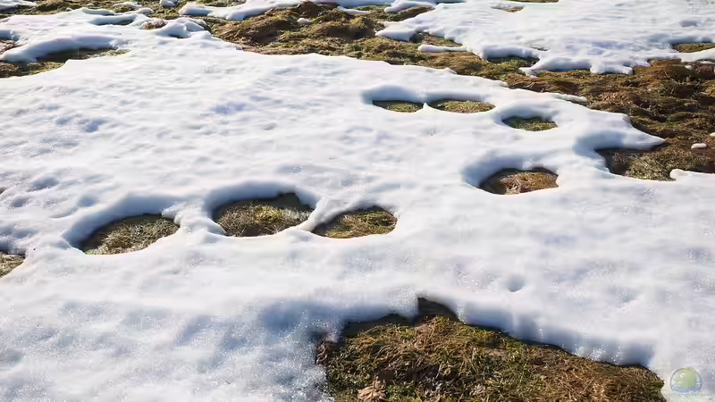 Rasen im Schnee: Schneeschimmel und andere Schäden