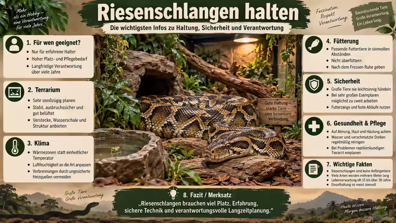 Riesenschlangen halten: Haltung, Sicherheit und Verantwortung im Terrarium