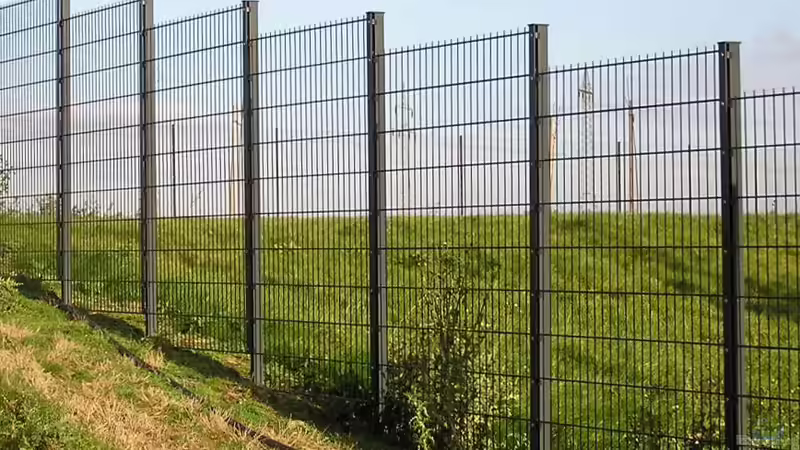 Sichere Eleganz: Den Gartenteich mit einem Doppelstabmattenzaun umgeben