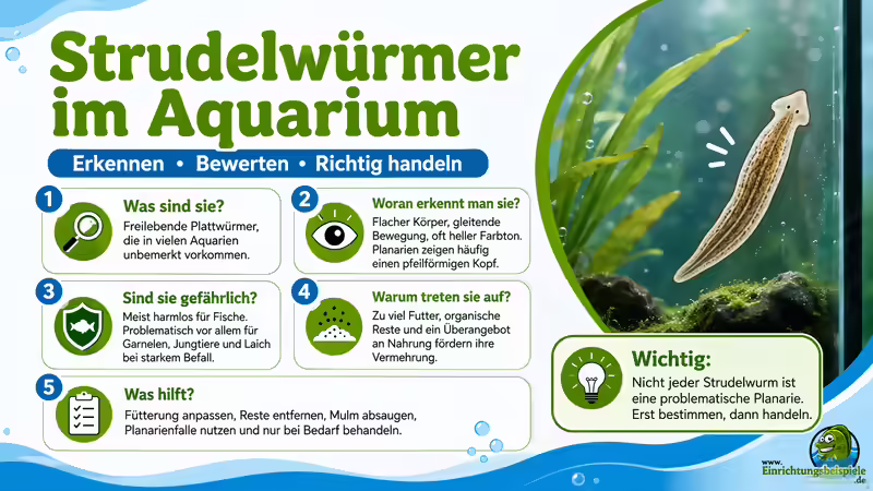 Strudelwürmer im Aquarium: Ursachen, Arten, Bedeutung und Bekämpfung