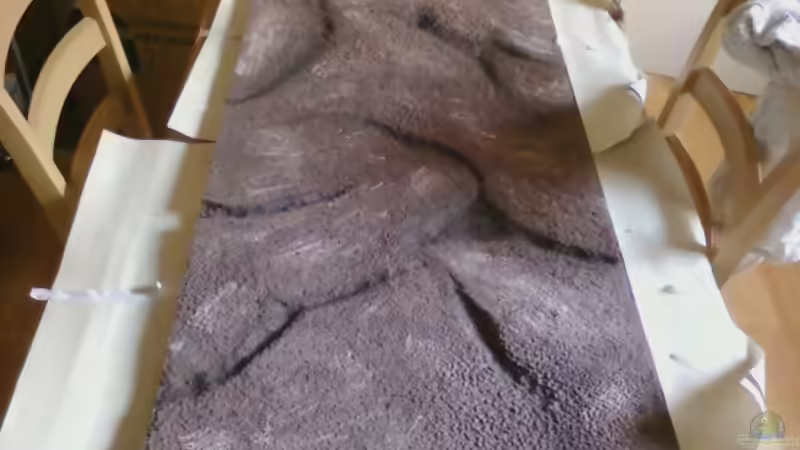 Styropor rückwand, 2 Schichten Zement und 3 Farbtöne Acrylack von CICHLID (20)