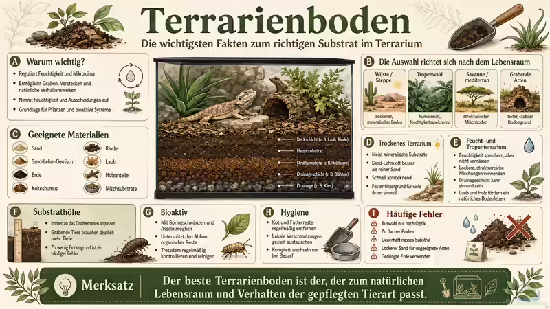 Terrarienboden: Das richtige Substrat für ein gesundes und naturnahes Terrarium