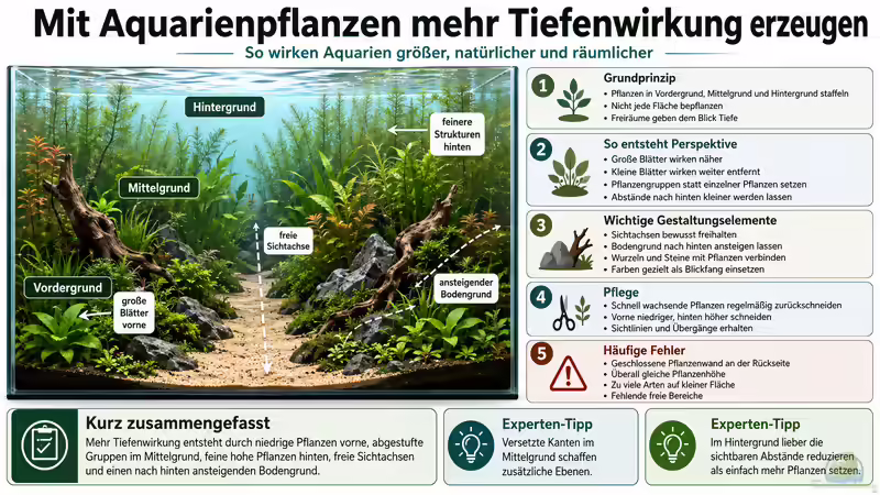 Tiefenwirkung im Aquarium: So ordnest du Aquarienpflanzen richtig an