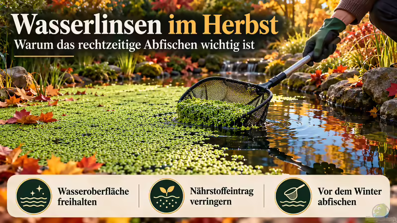 Wasserlinsen im Herbst: Warum das rechtzeitige Abfischen wichtig ist