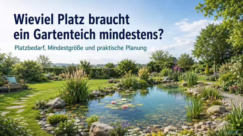 Wieviel Platz braucht ein Gartenteich mindestens?