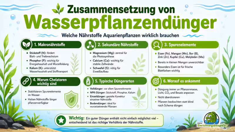 Zusammensetzung von Wasserpflanzendünger: Diese Nährstoffe brauchen Aquarienpflanzen