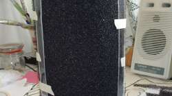 Selbstgebauter HMF aus Acrykglas beim Trocknen (daher das Crepp)