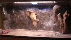 Neue Rückwand mit 1. Schicht Epoxidharz