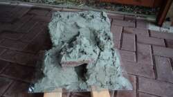 Verputzen vom Felsen