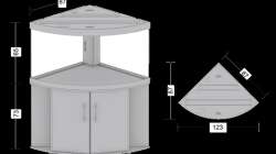 genauen Maße des Juwel Trigon 350
