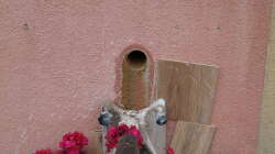 Bohrung durch Hauswand für Wasserablauf