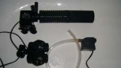 Die Resun SP und der Doppelpropeller Wave Maker in der Wanne, wo meine Fische eine