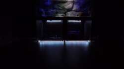 Im und unterm Schrank habe ich Led Strips verarbeitet.