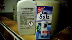 Salzsäure und Salz ( Jod frei) für die Regeneration