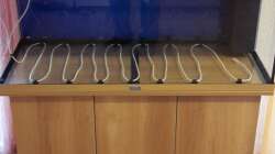 leeres Aquarium mit Bodenheizung