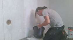 Nun die Beschichtung mit GFK