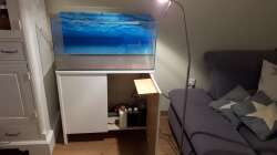 Hintergrundfolie geklebt