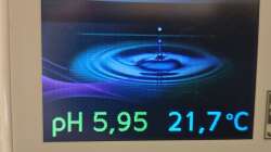 PH Controller nach Zugabe mit Abschaltung bei 5,95; Temp übrigens nach WW, 21.12.2025