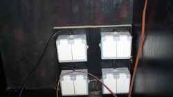 Vier Doppelsteckdosen für Feuchtraum im Schrank 