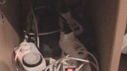 Blick in den Unterschrank