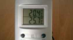 Thermometer (unterer Bereich ist im Becken)