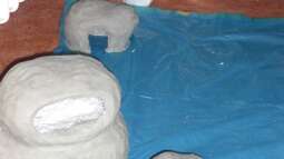 Bau Rückwand und Steine