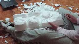 Bau Rückwand und Steine