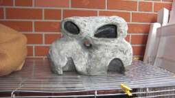 Bau Rückwand und Steine