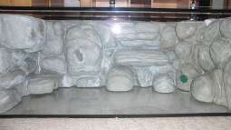 Bau Rückwand und Steine