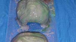 Bau Rückwand und Steine