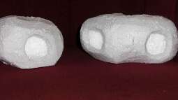 Bau Rückwand und Steine