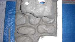 Bau Rückwand und Steine