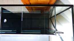 aquarium-von-merotheq-wohnzimmerteiler_Innenfilter aus Schwarzglas, rechts der Ausschnitt für den 