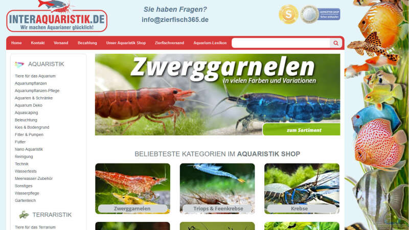 Interaquaristik.de Onlineshop (Zierfische und Zubehört online kaufen)  - Interaquaristikaquarium