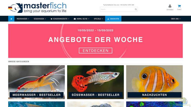 Masterfisch.de Onlineshop (Fische für Ihr Aquarium kaufen - Zierfische Online Shop)  - Masterfischaquarium
