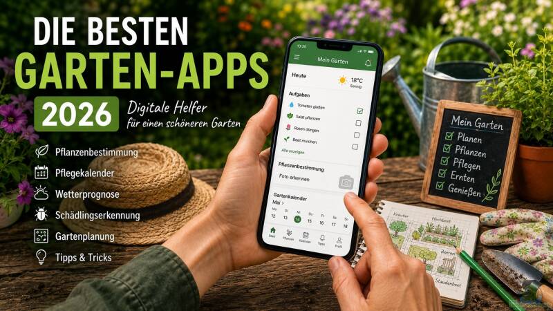 Die besten Garten-Apps 2026 - Digitale Helfer für Planung, Pflanzenbestimmung und Gartenpflege von Tom