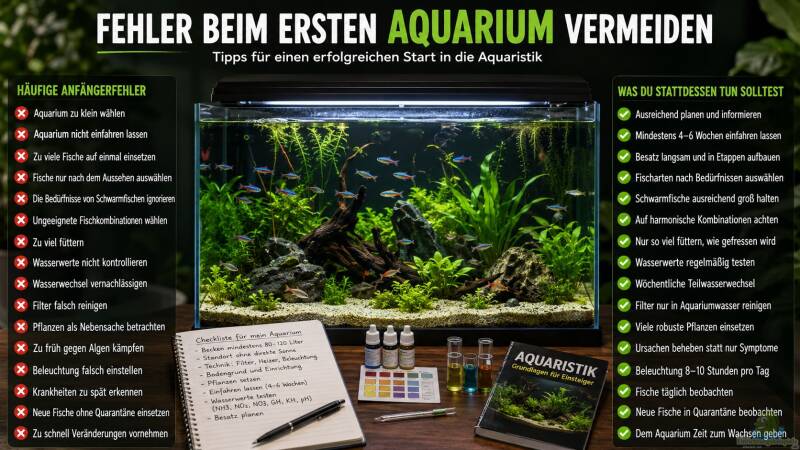 Fehler beim ersten Aquarium vermeiden - Die häufigsten Anfängerfehler und wie der erfolgreiche Einstieg in die Aquaristik gelingt von Tom