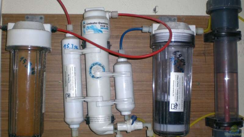 Leitungswasseraufbereitung: Grobfilter hw 5µS, Feinfilter hw 1µS, Osmose hw 75, von Lessi (34)