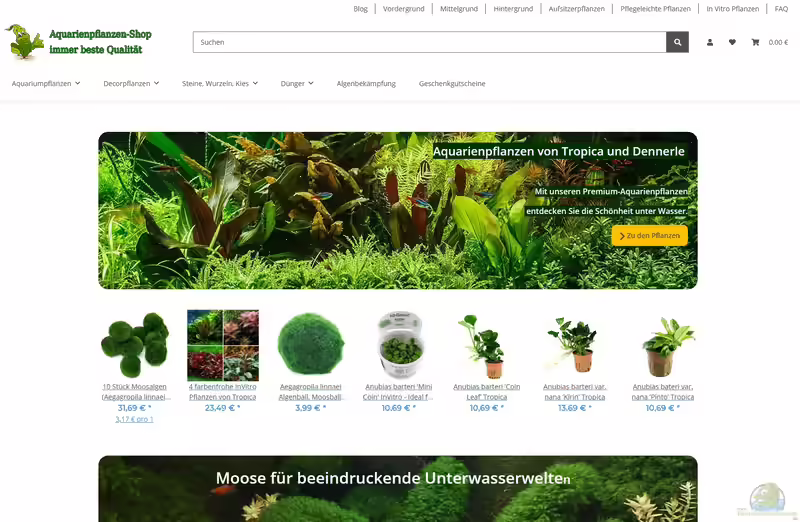 aquarienpflanzen-shop.de - Onlineshop für Aquaristikprodukte (Einrichtungsbeispiele mit Produkten aus dem Shop von aquarienpflanzen-shop.de)