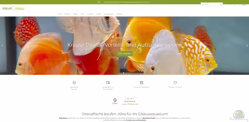 diskus-direkt.de - Onlineshop für Diskusfische (Einrichtungsbeispiele mit Produkten aus dem Shop von diskus-direkt.de)