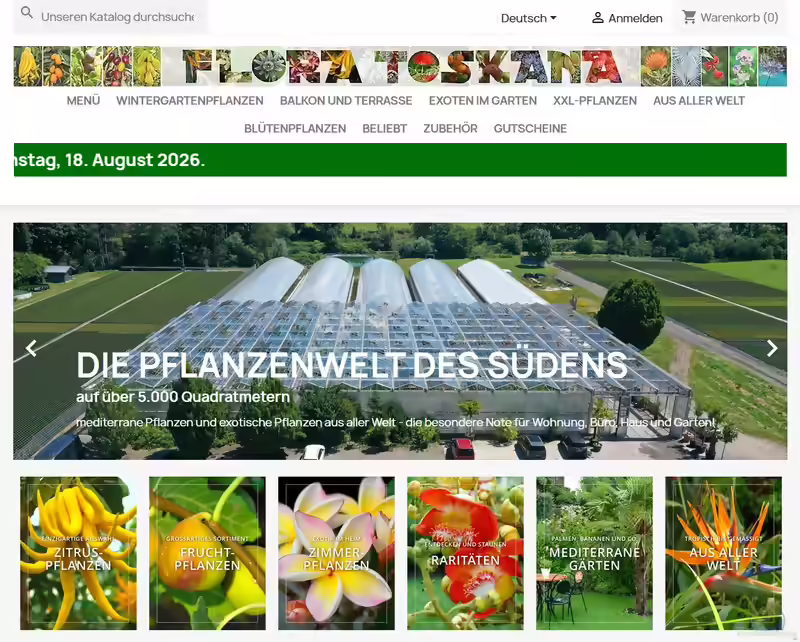 Flora Toskana: Der Onlineshop für mediterrane und exotische Pflanzen (Einrichtungsbeispiele mit Artikel von Flora Toskana)