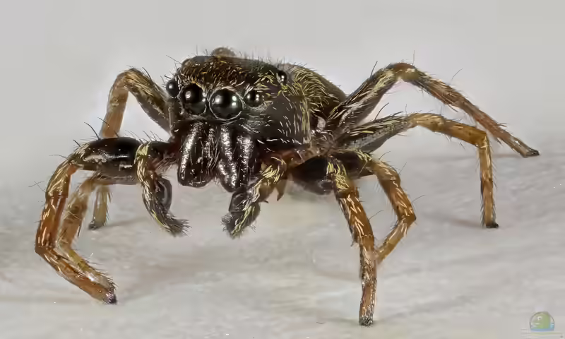 Goldaugenspringspinne im Garten (Einrichtungsbeispiele mit Heliophanus flavipes)