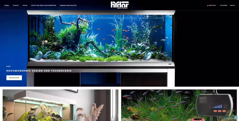 Hydor - Hersteller von Aquaristikprodukten (Einrichtungsbeispiele mit Produkten von Hydor)