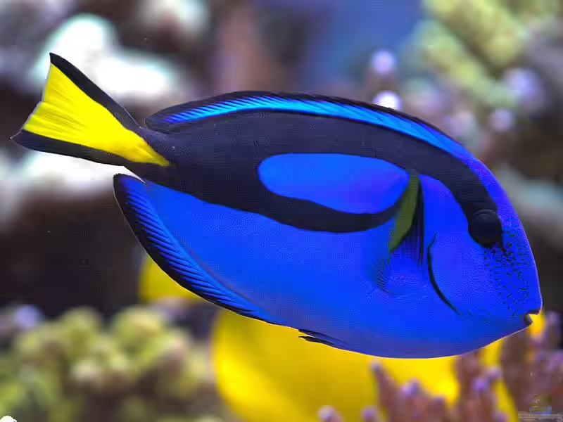 Paracanthurus hepatus im Aquarium halten (Einrichtungsbeispiele mit Paletten-Doktorfisch)